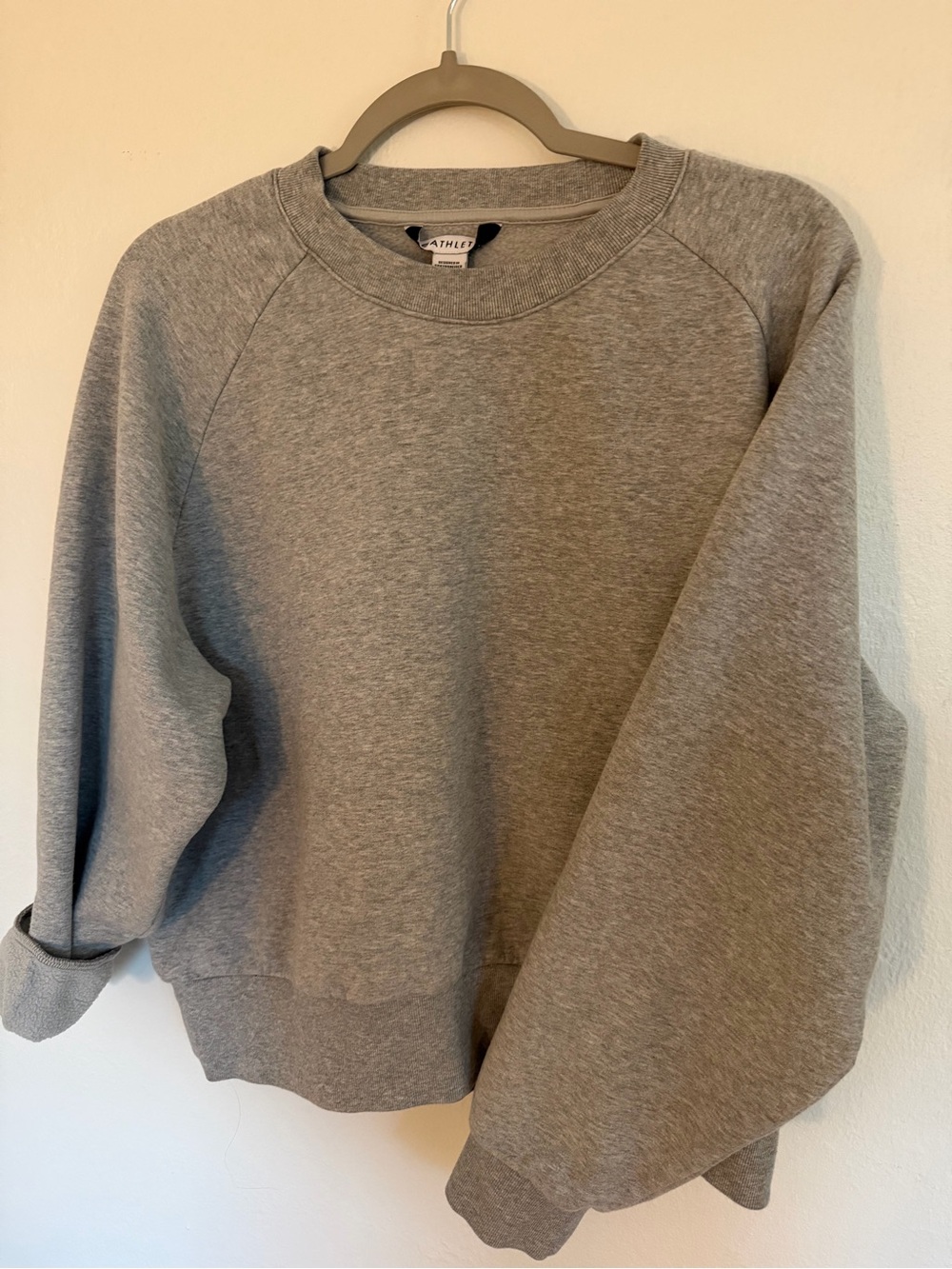 Athleta Light Heather Gray Pullover Sweatshirt